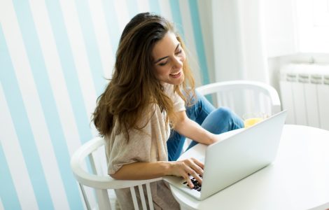 Woman with a laptop